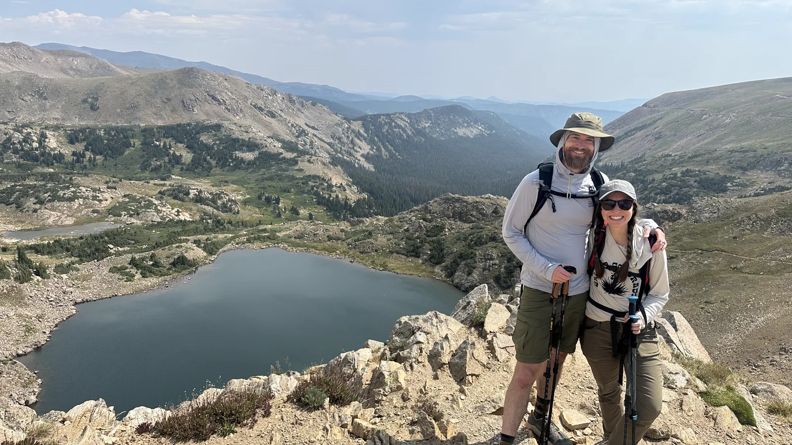 Tyson Garfield and Lauren hiking in the Colorado mountains